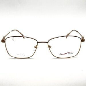Visage VIS E217 Eyeglass Frames Full Butterfly Metal Spring Flex Brown 54-17-140